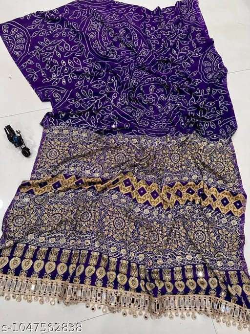 Mirror full work saree