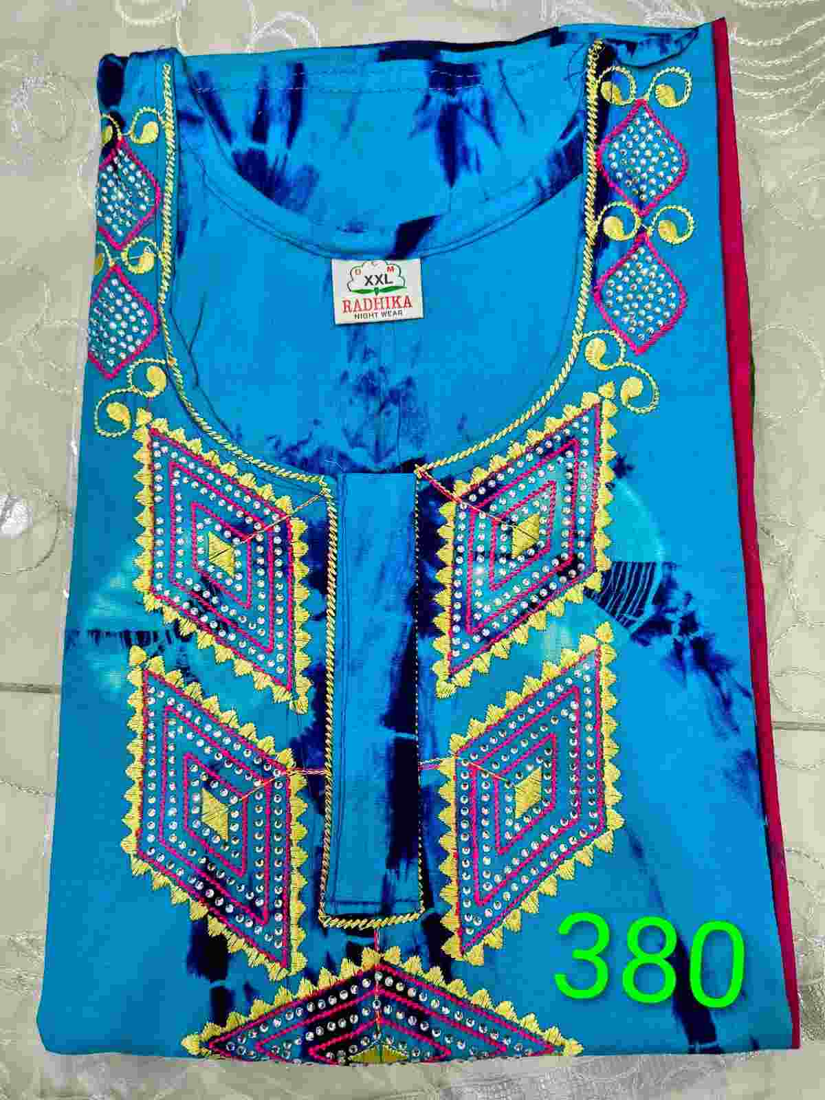 Emb Nighties with Stone