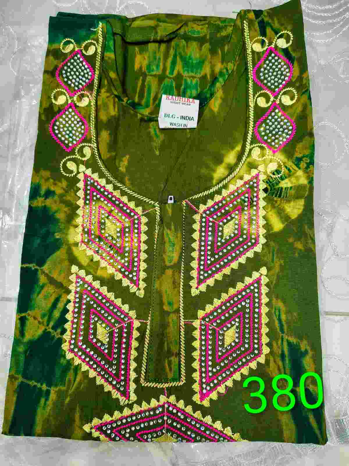 Emb Nighties with Stone